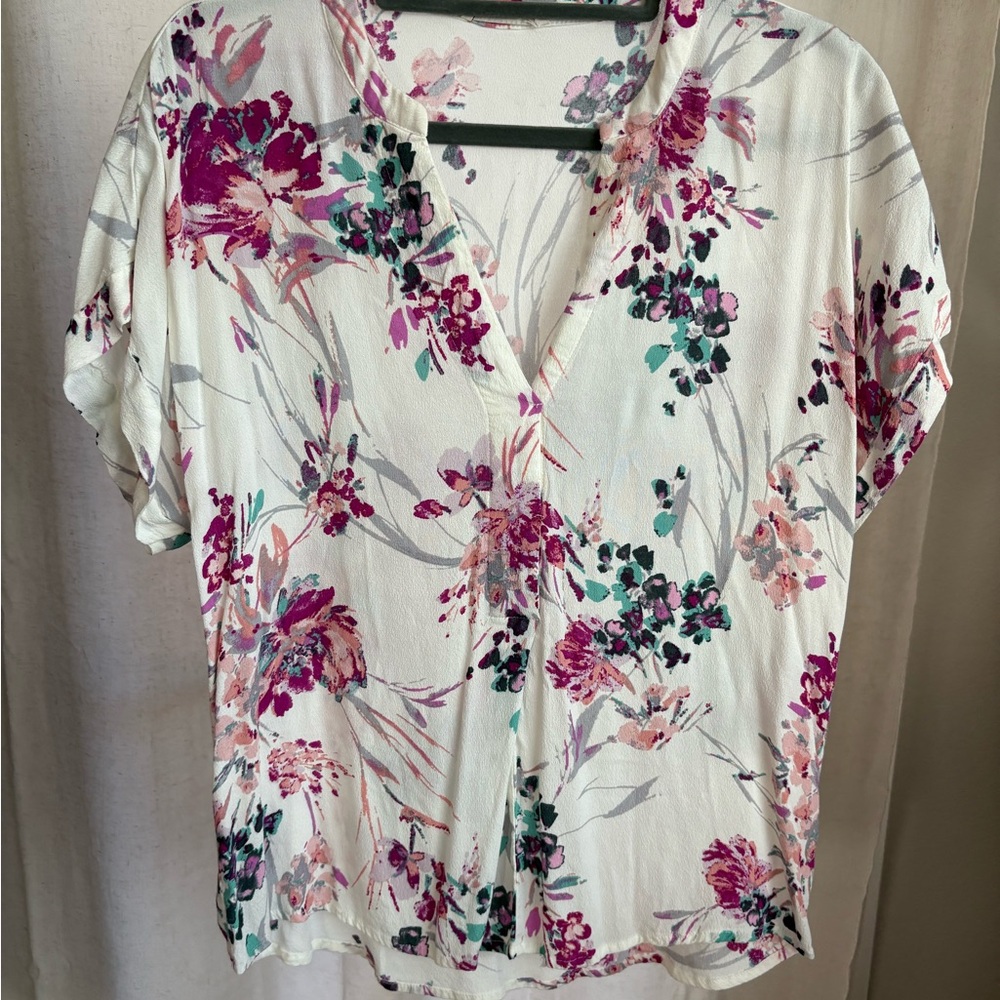 Lovestitch White Cream Relaxed Buttoned Blouse